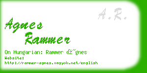 agnes rammer business card